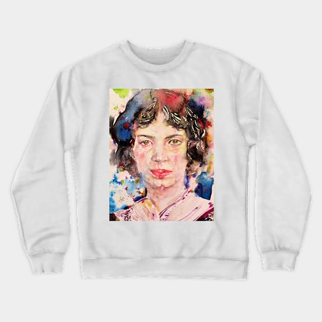 EMILY DICKINSON watercolor portrait .2 Crewneck Sweatshirt by lautir